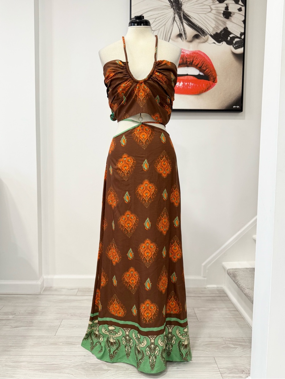 JOHANNA ORTIZ Guardian of Wisdom printed jacquard maxi skirt and top set - Picture 4 of 15